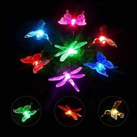 Solar Garden Lights - 3 Pack Solar Stake Light, Color Changing Solar Powered Decorative Landscape Lighting Hummingbird Butterfly Dragonfly For Outdoor Path, Yard, Lawn, Lawn, Halloween, Christmas