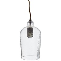 Elk Lighting 10331/1Clr Hammered Glass Collection 1 Light Mini Pendant, 10 X 5 X 5