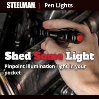 Steelman Led Pen Light 2Aa Batteries Black