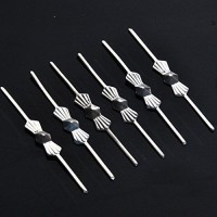 H&D 100Pcs Chrome Bow Tie Clips Butterfly Clips For Fastening Crystals, Feng Shui, Chandelier Crystals, Lamp Crystals, Ceiling Light Crystals (30Mm)