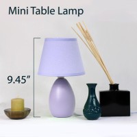 Mini Egg Oval Ceramic Table Lamp 2 Pack Set