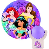 Projectables Disney Princess Led Night Light Plug-In, Dusk-To-Dawn, Ariel, Belle, And Jasmine On Ceiling, Floor, Or Wall, Ideal For Girls Room, Nursery, Playroom, Bathroom, Bedroom, 13230, 1-Image