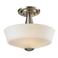 Z-Lite 410Sf2 2 Light Semi Flush Mount, Brushed Nickel