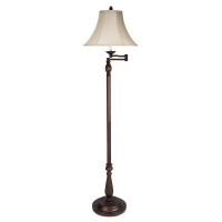 62 Height Metal Floor Lamp In Antique Rust