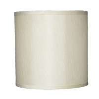 Urbanest Faux Silk Drum Lampshade, 10-Inch By 10-Inch By 10-Inch, Cream, Spider Fitter