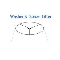 Urbanest Faux Silk Drum Lampshade, 10-Inch By 10-Inch By 10-Inch, Black, Spider Fitter