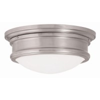 Livex Lighting 73442-91 Transitional Ceiling Mount From Astor Collection In Pwt, Nckl, B/S, Slvr. Finish, Brushed Nickel