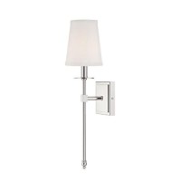 Savoy House 9-302-1-109, Monroe 1-Light Sconce, Polished Nickel