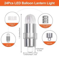 Sumdirect 24Pcs Color Changing Led Mini Lights Waterproof Submersible Flashing Lights For Paper Lantern Balloon Floral Wedding H