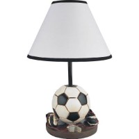 Milton Greens Stars Antique Resin Youth Soccer Table Lamp, 15.75-Inch