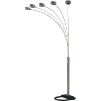 Milton Greens Stars Solomon Adjustable Arc Floor Lamp, 84-Inch, Satin Nickel