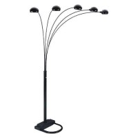 Milton Greens Stars Solomon Adjustable Arc Floor Lamp, 84-Inch, Satin Nickel