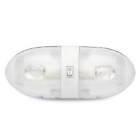 Lumitronics Rv Double Ceiling Dome Light Interior Lighting For Camper Trailer Onoff Switch Removable Lenses