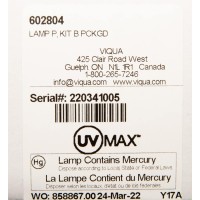 Viqua 602804 Replacement Uv Lamp For Uvmax B