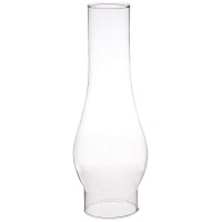 Ciata 10 Inch Handblown Clear Glass Chimney Lamp Shade With 2-5/8 Inch Fitter And 3-5/8 Inch Bulge - 2 Pack