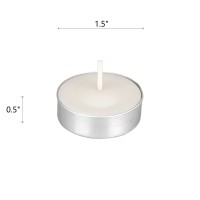 Mega Candles 100 Pcs Unscented White Tea Lights Candle, Pressed Wax Candles 3.5 Hour Burn Time, For Home D