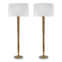 Mercury Glass 37'' High 2-Light Buffet Lamp - Set Of 2 - Mercury Gold