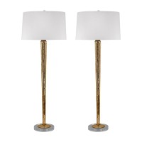 Mercury Glass 37'' High 2-Light Buffet Lamp - Set Of 2 - Mercury Gold