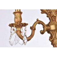 Elegant lighting 9602w10fg monarch 2light crystal wall sconce finished in French gold with clear crystals elegant lighting 9602w10fg features base finish French gold with clear crystal choose from royal cut elegant cut Swarovski Spectra or Swarovski eleme