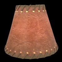 Royal Designs Inc Round Faux 2 Tone Leather Chandelier Basic Shade Cs9726 Light Brown 3 X 6 X 45