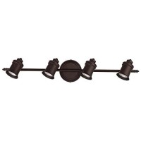 Awehiru 4 Light Track Lighting Wall And Ceiling Mount Fixture Kitchen And Dining Room, Oil Rubbed Bronze