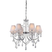 Whse Of Tiffany Rl7927W-6 Warehouse Of Tiffany Eros White Chandelier