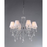 Whse Of Tiffany Rl7927W-6 Warehouse Of Tiffany Eros White Chandelier