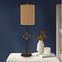 Traditional Fleur-De-Lis Bronze Table Lamp