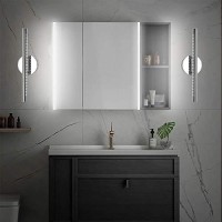 Letsun Bathroom Vanity Lights For Bathroom Light Fixutres 15.7 Inches Bathroom Lights Over Mirror 5W Led Lighting Plug In Vanity Lighting Fixtures Stainless Steel With 180?Rotation,6000K Cool White