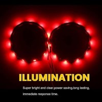 Everbright Led Strip Lights For Cars 30Cm 5050 12-Smd Waterproof Flexible Car Underglow Lights Boat Motorcycles Golf Cart Interior Exterior Decoration Light Strip Dc-12V,Red (Pack Of 4)