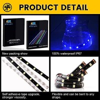 Everbright Led Strip Lights For Cars 30Cm 5050 12-Smd Waterproof Flexible Car Underglow Lights Boat Motorcycles Golf Cart Interior Exterior Decoration Light Strip Dc-12V,Red (Pack Of 4)