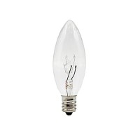 Creative Hobbies� Replacement Light Bulbs For Electric Candle Lamps, Window Candles, & Chandeliers - 7 Watt Candelabra (E12), Clear, Steady Burning, 120V 7W Bulb - Pack Of 12