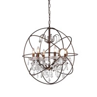 Whse Of Tiffany Rl8049 Edwards Antique Bronze And Crystal Chandelier