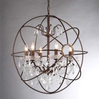 Whse Of Tiffany Rl8049 Edwards Antique Bronze And Crystal Chandelier