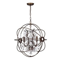 Whse Of Tiffany Rl8060B Planetshaker Ii Antique Bronze Chandelier