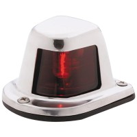 Attwood 1Mile Deck Mount Red Sidelight 12V Stainless Steel Housing