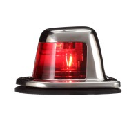 Attwood 1Mile Deck Mount Red Sidelight 12V Stainless Steel Housing