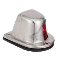 Attwood 1Mile Deck Mount Red Sidelight 12V Stainless Steel Housing