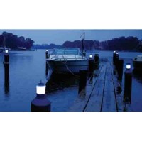 This is a Solar Piling Cap Light that features a convenient touchpad built into the circuit board This allows you to select any one of 6 preinstalled LED colors to match a particular color scheme or differentiate your dock from your neighbors Takes minute