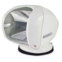 Marinco Wireless Remote SpotlightMarinco SPL12W Precision Wireless Spotlight White Housing 100 watt H3 halogen bulb 12v or 24v power input voltage 210000Cp peak beam intensity Dimensions 75w x 75h x 925d Includes SPRL2 wireless bridge remote with 200 wire