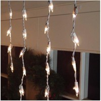 Brite Star 100 Count Stay-Straight Icicle Christmas Lights, Clear