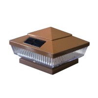 5 X 5 Premium Pvc Vinyl Fence Copper Post Cap Solar Lights 5 Amber Leds (Pf87C)Finish: Hammered Bronze (Us Made) Lens Type: Vertical-Lined Clear Lens (Default)