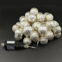 Shopping for Christmas ornament lighting products or gifts You might found just what you need20 hollow ball shape lights evenly spread through a 10ft long string with 6 inches intervals each containing a pure white LED and emitting an enchantingly lightEn