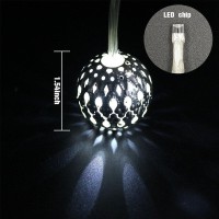 Shopping for Christmas ornament lighting products or gifts You might found just what you need20 hollow ball shape lights evenly spread through a 10ft long string with 6 inches intervals each containing a pure white LED and emitting an enchantingly lightEn