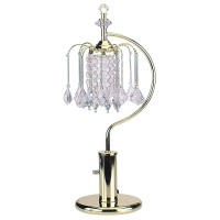 Ore International 715G 27-Inch Height Gold Table Lamp With Crystal-Inspired Shade 27 X 12 X 12