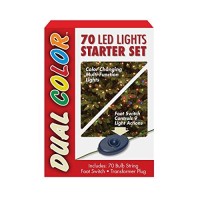 National Tree 70 Bulb Dual Boxed Low Voltage Led Lights Starter Set With 9-Function Footswitch And Transformer (Ls21-801-70)