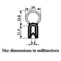 Vertical Bulb Trim Seal Bulb Diameter: 0.55