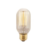 Bulbrite Nos40T14/Sq 40-Watt Nostalgic Incandescent Edison T14 With Vintage Thread Filament And Medium Base, Warm White - 2 Pack