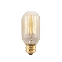 Bulbrite Nos40T14/Sq 40-Watt Nostalgic Incandescent Edison T14 With Vintage Thread Filament And Medium Base, Warm White - 10 Pack