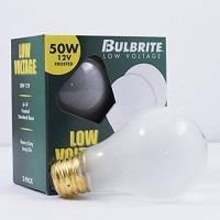 Bulbrite 50A19F/12 50-Watt A19 Frost 12 Volt Incandescent Bulbs - 4 Pack